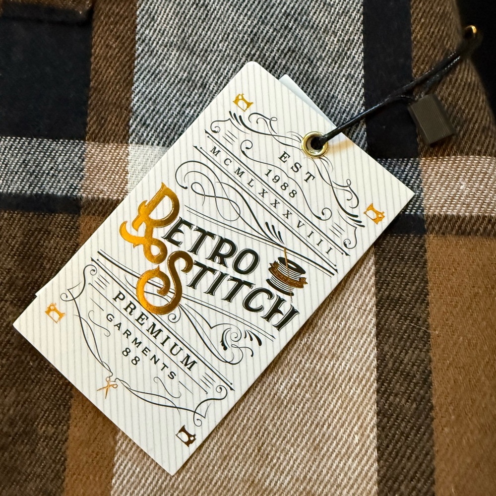 NWT Retro & Stitch Men's Plaid
